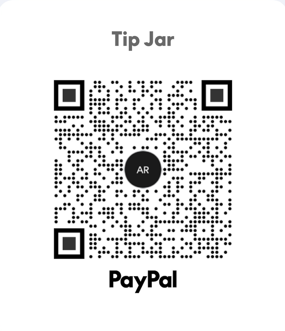 PayPal tip jar QR code